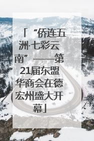 “侨连五洲·七彩云南”——第21届东盟华商会在德宏州盛大开幕
