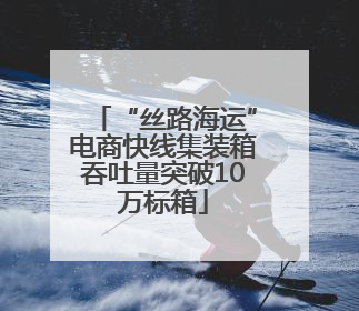 “丝路海运”电商快线集装箱吞吐量突破10万标箱