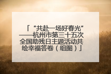 “共赴一场好春光”——杭州市第三十五次全国助残日主题活动共绘幸福答卷（组图）