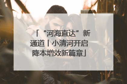 “河海直达”新通道丨小清河开启降本增效新篇章