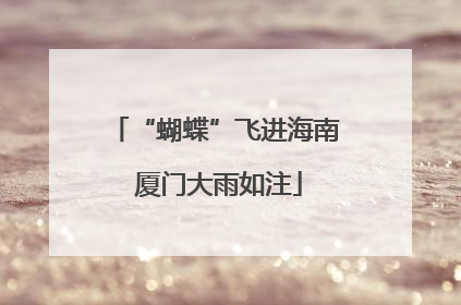 “蝴蝶”飞进海南 厦门大雨如注