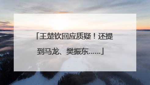 王楚钦回应质疑！还提到马龙、樊振东……