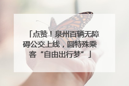 点赞！泉州百辆无障碍公交上线，圆特殊乘客“自由出行梦”