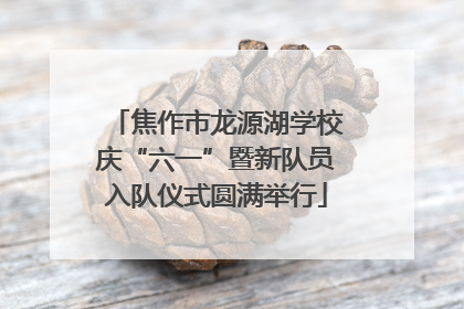 焦作市龙源湖学校庆“六一”暨新队员入队仪式圆满举行