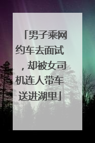 男子乘网约车去面试，却被女司机连人带车送进湖里