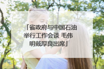 省政府与中国石油举行工作会谈 毛伟明戴厚良出席