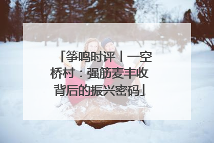 筝鸣时评丨一空桥村：强筋麦丰收背后的振兴密码