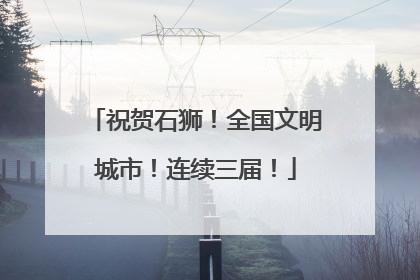 祝贺石狮！全国文明城市！连续三届！