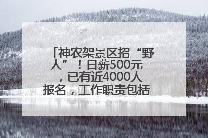 神农架景区招“野人”！日薪500元，已有近4000人报名，工作职责包括“接受游客投喂”