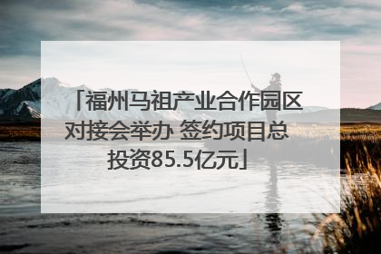 福州马祖产业合作园区对接会举办 签约项目总投资85.5亿元