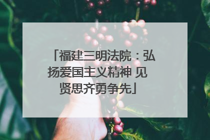 福建三明法院：弘扬爱国主义精神 见贤思齐勇争先