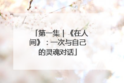 第一集｜《在人间》：一次与自己的灵魂对话