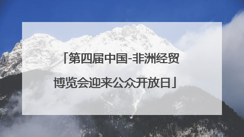 第四届中国-非洲经贸博览会迎来公众开放日