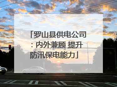 罗山县供电公司：内外兼顾 提升防汛保电能力