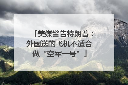 美媒警告特朗普：外国送的飞机不适合做“空军一号”