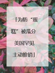 为防“蛋糕”被瓜分 美国罕见主动推销