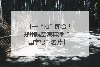 一“拍”即合！郑州航空港再添“国字号”名片