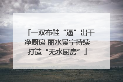 一双布鞋“逼”出干净厨房 丽水景宁持续打造“无水厨房”