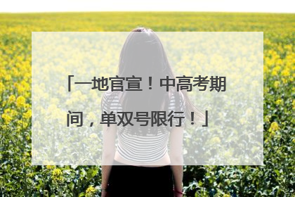 一地官宣！中高考期间，单双号限行！