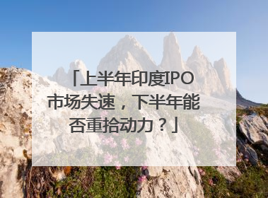上半年印度IPO市场失速，下半年能否重拾动力？