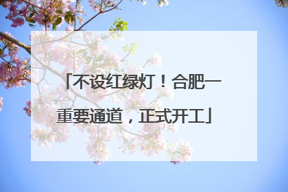 不设红绿灯！合肥一重要通道，正式开工