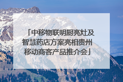 中移物联明厨亮灶及智慧药店方案亮相贵州移动商客产品推介会