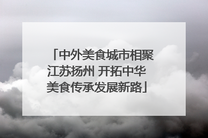 中外美食城市相聚江苏扬州 开拓中华美食传承发展新路