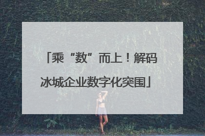 乘“数”而上！解码冰城企业数字化突围