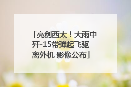 亮剑西太！大雨中歼-15带弹起飞驱离外机 影像公布