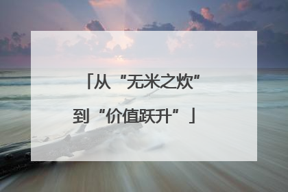 从“无米之炊”到“价值跃升”