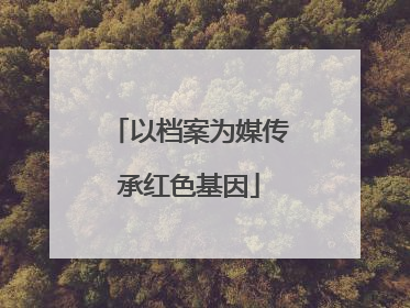 以档案为媒传承红色基因