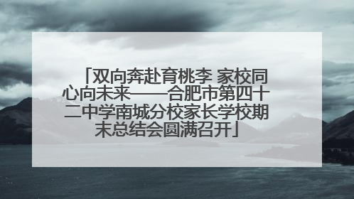 双向奔赴育桃李 家校同心向未来——合肥市第四十二中学南城分校家长学校期末总结会圆满召开