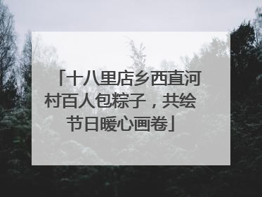 十八里店乡西直河村百人包粽子，共绘节日暖心画卷