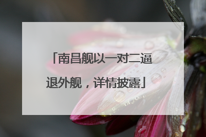 南昌舰以一对二逼退外舰，详情披露