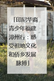 印尼华裔青少年福建漳州行：感受祖地文化和侨乡发展脉搏