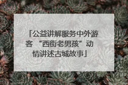 公益讲解服务中外游客 “西街老男孩”动情讲述古城故事