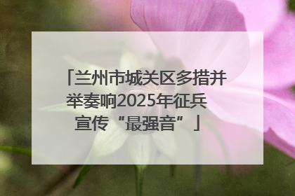 兰州市城关区多措并举奏响2025年征兵宣传“最强音”