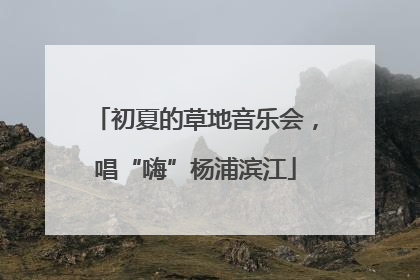 初夏的草地音乐会，唱“嗨”杨浦滨江