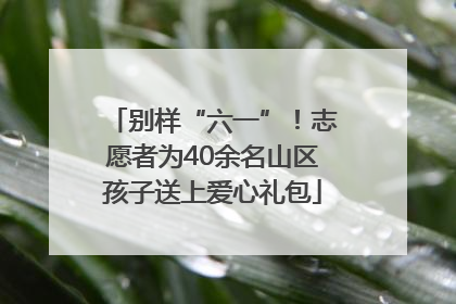 别样“六一”！志愿者为40余名山区孩子送上爱心礼包