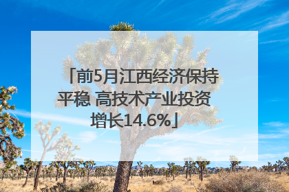 前5月江西经济保持平稳 高技术产业投资增长14.6%