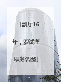 副厅16年，罗试坚职务调整