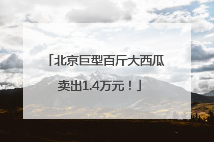北京巨型百斤大西瓜卖出1.4万元！