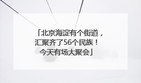 北京海淀有个街道，汇聚齐了56个民族！今天有场大聚会