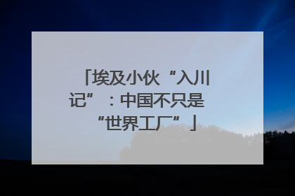 埃及小伙“入川记”：中国不只是“世界工厂”