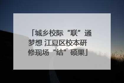 城乡校际“联”通梦想 江夏区校本研修现场“结”硕果