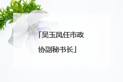 吴玉凤任市政协副秘书长