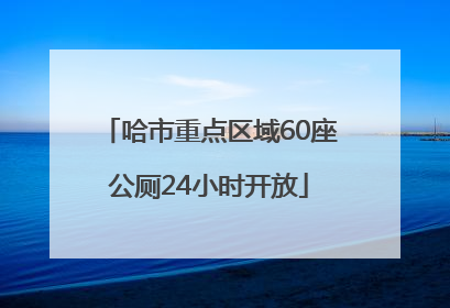 哈市重点区域60座公厕24小时开放