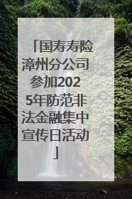 国寿寿险漳州分公司参加2025年防范非法金融集中宣传日活动