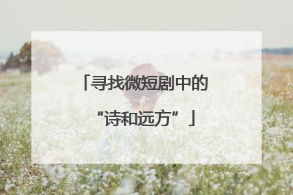 寻找微短剧中的“诗和远方”