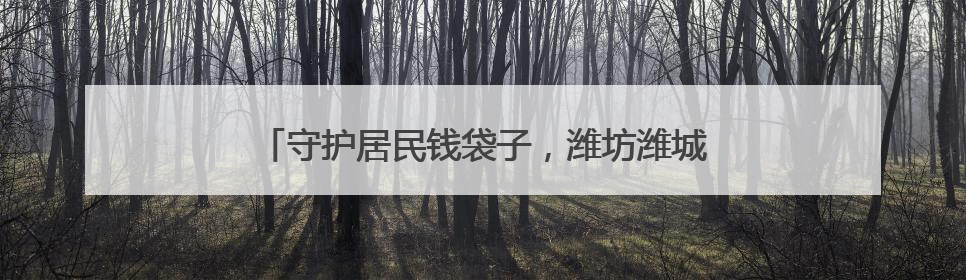 守护居民钱袋子，潍坊潍城开展防范非法集资宣传活动